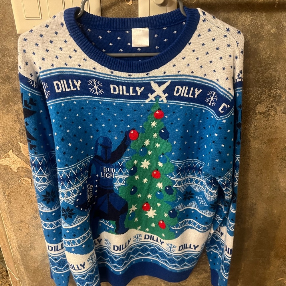Blue Holiday Dilly Dilly Sweater